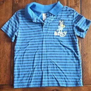 Jumping Beans Blue and Black Striped Polo